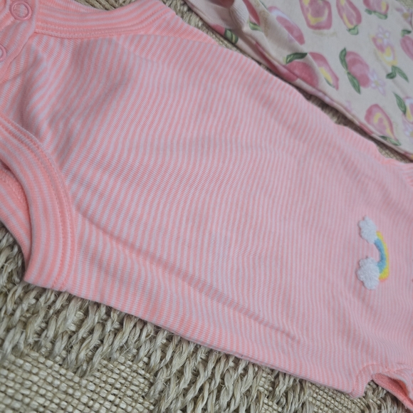 Carter's White and Neon Baby Onesie - Picture 4 of 11